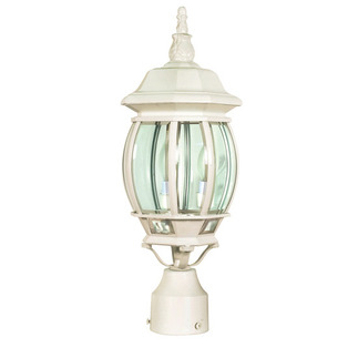(3 Light) Post Lantern - White / Clear Beveled Glass - Nuvo Lighting 60-897