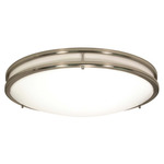 (3 CFL) - Flush Mount Ceiling Fixture - Brushed Nickel / White Glass - Energy Star Qualified - Nuvo Lighting 60-901