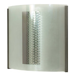 (1 CFL) Wall Fixture - Black and Steel / Frosted Glass - Energy Star Qualified - Nuvo Lighting 60-933