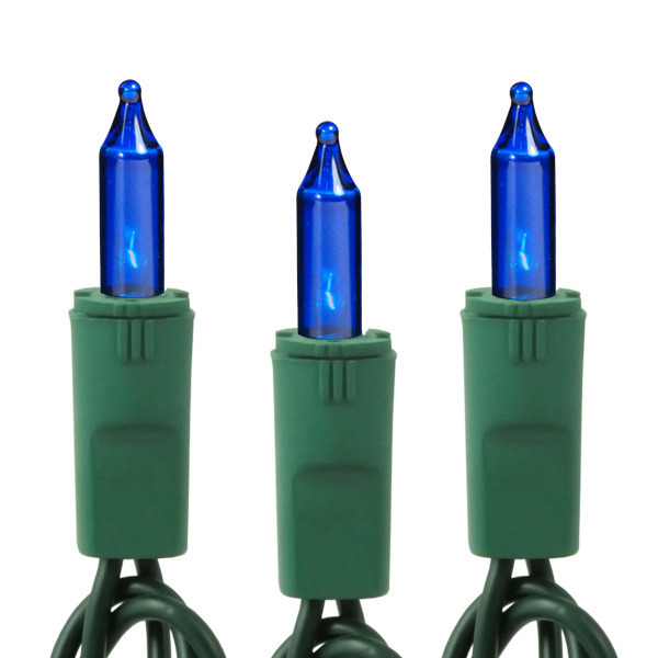 25 ft string light green wire 50 mini blue bulbs 25 ft string light green wire 50 mini blue bulbs