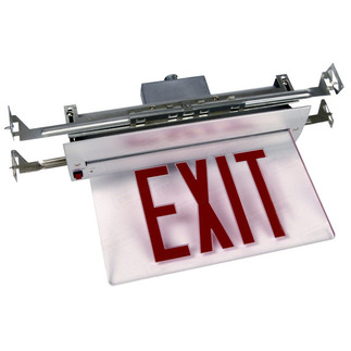 LED - Value Edge-Lit Exit Sign - AC and Emergency Operation - Self-Testing - Exitronix V902-R-WB-RC-WH-G2