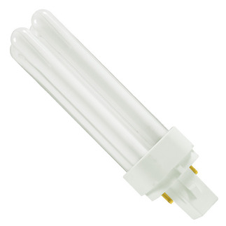 Plug In CFL GE GE 97592 - F13DBX/835/ECO - 13 Watt - 2 Pin G24d-1 Base - 3500K - CFL Light Bulb