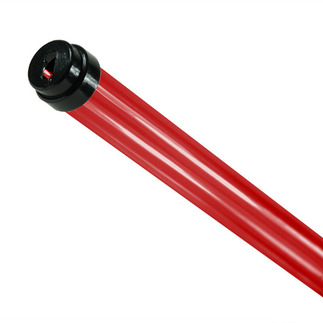 48 in. - T5 - Red  - Tube Guard with End Caps - Colored Plastic Lamp Sleeve