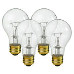 Halco 6325 - 60 Watt - A19 - Clear - 5,000 Life Hours - 520 Lumens - 130 Volt - 4 Pack