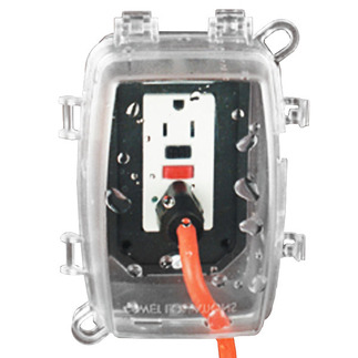 Intermatic WP1150C- Weatherproof Receptacle Cover - Single Gang - Clear - 4-3/4 in. Depth