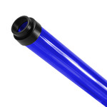 96 in. - T8 -  Blue - Tube Guard with End Caps - Colored Plastic Lamp Sleeve