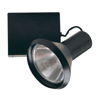 Nora NTM-5338/100B - Black - Cone and Gimbal - Operates 100 Watt PAR38 Metal Halide - Compatible with Halo Track - Built-In Electronic Ballast