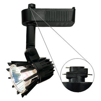 Nora NTL-210B - Black - Clasp - Operates 20-50 Watt MR16 - Compatible with Halo Track - Built-In 12 Volt Electronic Transformer