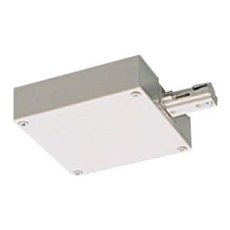 Black - T-Bar End Feed Current Limiter - 5 Amp Circuit Breaker - Single Circuit - Compatible with Halo Track - Nora Lighting NT-348B/5A