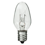 7 Watt - C7 - 120 Volt - 3,000 Life Hours - Candelabra Base - Incandescent Light Bulb - Satco S3691 C7 Sign Bulb