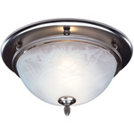 Satin Nickel - Fan/Light - White Alabaster Glass - 70 CFM - 3.5 Sones - 13-1/8 in. Dia. Base. - 4 in. Duct Connectors - Broan 754SN