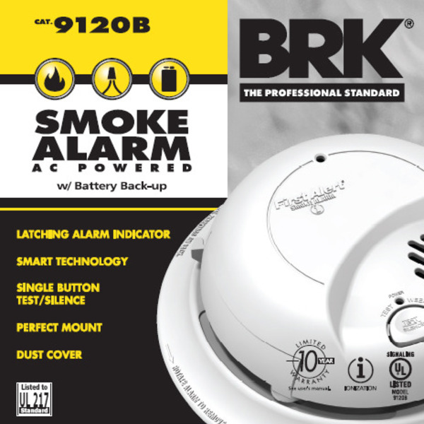 BRK 9120B | Smoke Detector | Dual Ionization Alarm