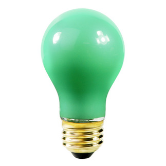 40 Watt - Opaque Green - A19 - 130 Volt - 1,000 Life Hours - Party Light Bulb - Satco S4982