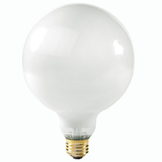 60 Watt - G40 - White - 5 in. Dia. - 130 Volt - 5,000 Life Hours - Decorative Globe - Medium Base - SLI Lighting 61013