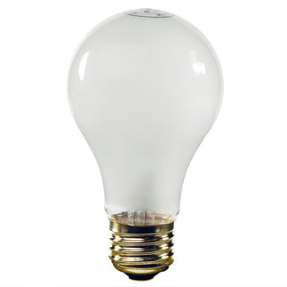 75 Watt - A19 - Frosted - Rough Service - 130 Volt - 5,000 Life Hours - Medium Base - Heavy Duty Light Bulb - SLi Lighting 60016 Rough Service Light Bulb