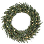 7 ft. Wreath - Green - Camdon Fir - Clear Lights