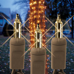 Clear - 120 Volt - 150 Bulbs - 6 ft. x 12 in. - 20 AWG - Brown Wire - Christmas Tree Trunk Wrap Lights - Superior Holiday Lighting 150TRKCLBW - Brown Wire Tree Wrapping Lights