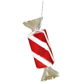 Peppermint Candy Christmas Ornament - Shatterproof - 4 in. - Red and White - 6 Pack