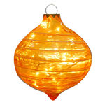 Illuminated - Christmas Striped Sandstone Drop Decoration - Gold - 14 in.