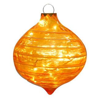 Illuminated - Christmas Striped Sandstone Drop Decoration - Gold - 14 in.