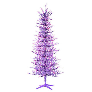 5 ft x 27 in purple tinsel pre lit 5 ft x 27 in purple tinsel pre lit