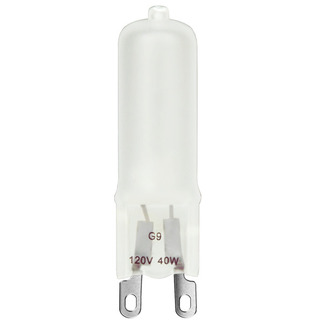 40 Watt - G9 - Flat Pin Blade Base - Frosted - 120 Volt - Halogen Light Bulb - Bulbrite 654140 G9 Halogen