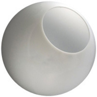 6 in. White Acrylic Globe - with 3.25 in. Neckless Opening