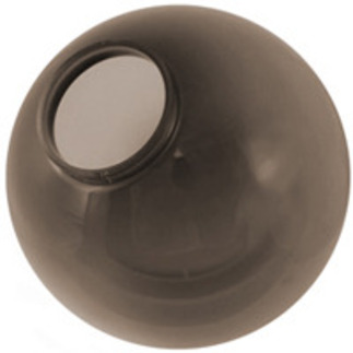 6 in. Smoke Acrylic Globe - 3.25 in. Extruded Neck Opening