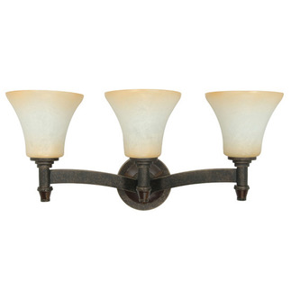 (3 Light) Wall - Vanity - Golden Umber / Burnt Sienna Glass - Nuvo Lighting 60-1049 - Residential Light Fixture