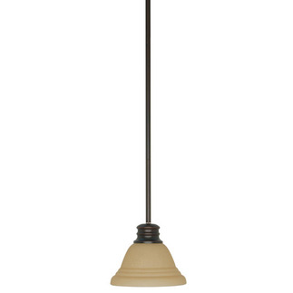 (1 Light) Mini Pendant - Mahogany Bronze / Champagne Linen Washed Glass - Nuvo Lighting 60-1277 - Residential Light Fixture
