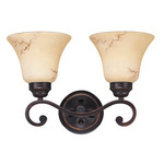 (2 Light) Vanity - Copper Espresso / Honey Marble Glass - Nuvo Lighting 60-1413