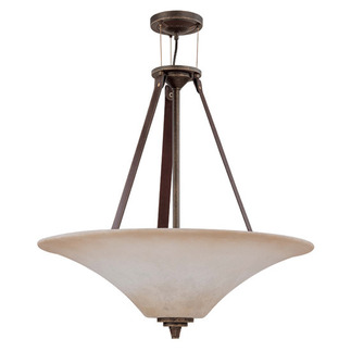 (4 CFL) Large Pendant - Golden Umber / Burnt Sienna Glass - Energy Star Qualified - Nuvo Lighting 60-2443