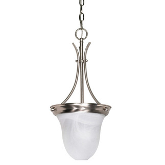 (1 Light) Pendant - Brushed Nickel / Alabaster Glass - Nuvo Lighting 60-394