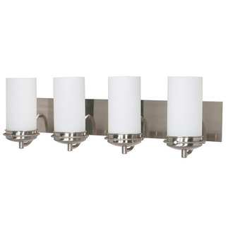 (4 Light) Vanity - Brushed Nickel / Satin Frosted Glass - Nuvo Lighting 60-614